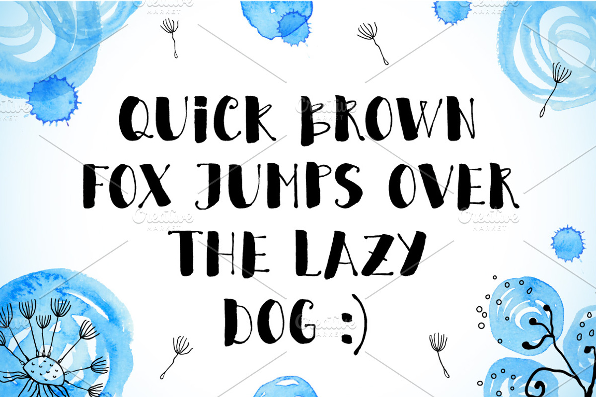 Crafty CAPS hand-drawn font preview 3