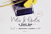 Notes And Quotes Font Duo, a Serif Font by Ana's Fonts (Thumbnail 1 of 11)
