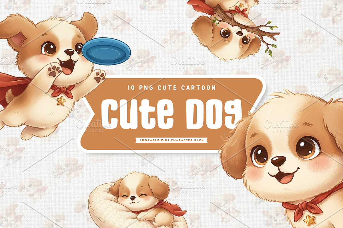 Kawaii Dog Cute Character, an Animal Illustration by Gohsantosa (Photo 1 of 4)