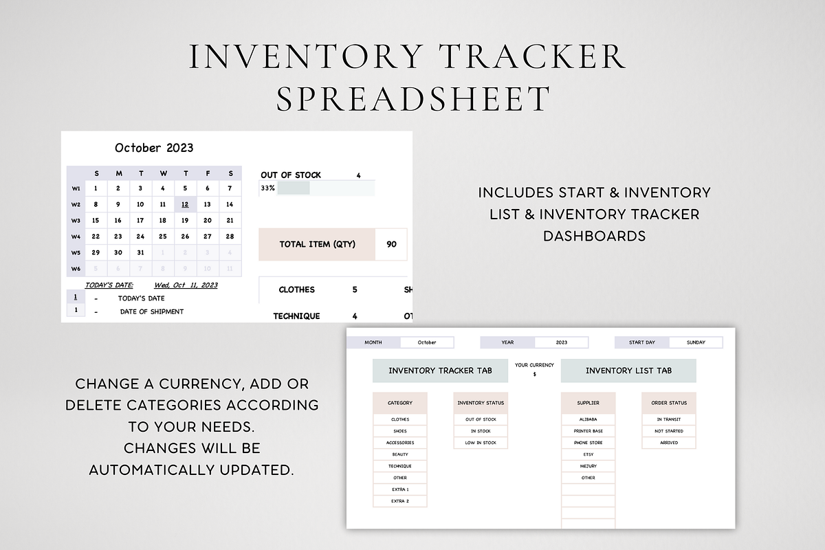 Business Inventory Tracker Template, a Templates & Theme by BRANDcontent (Photo 6 of 8)