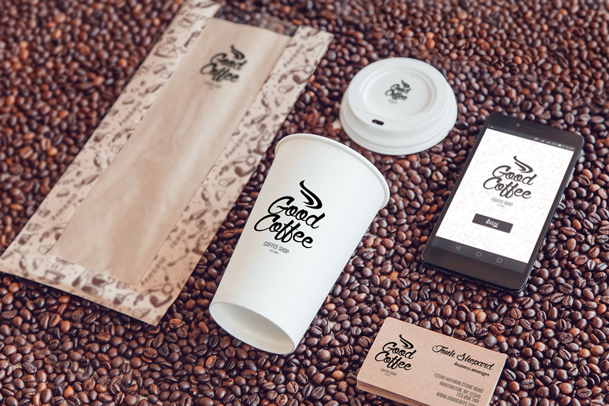 Coffee Branding Mock-up, a Cups & Container Mockup by Freeman Studio (Photo 4 of 16)