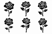 set of vector roses silhouettes, an Illustration by Amazin_art (Thumbnail 15 of 17)
