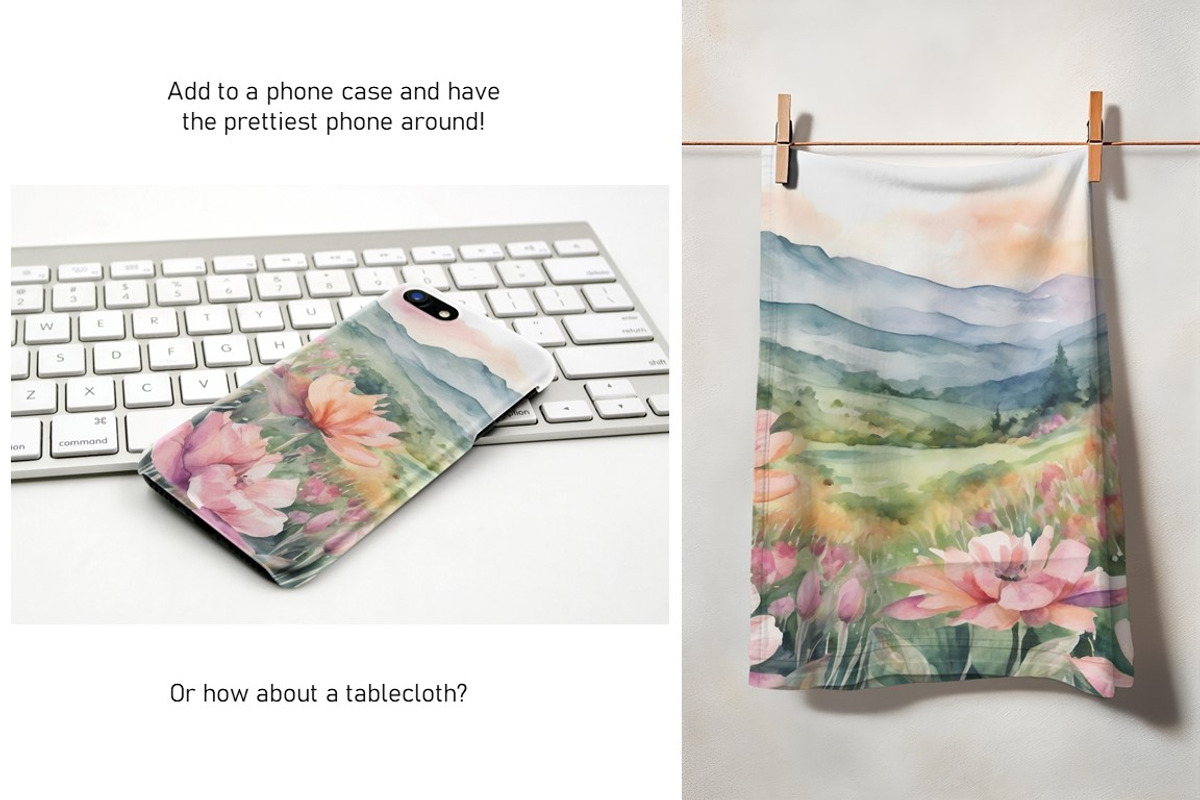 Watercolor Mountain Landscapes Set 1, a Decorative Illustration by Kat's Artful Creations (Photo 8 of 10)