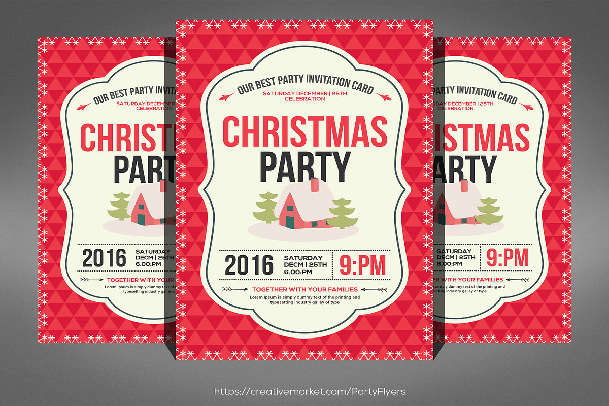 Christmas Party Flyer, a Flyer Template by Graphic Templates (Photo 1 of 4)