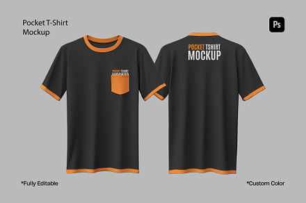 Pocket T-Shirt Mockup, a Shirt Mockup by sweetmaroon.studio