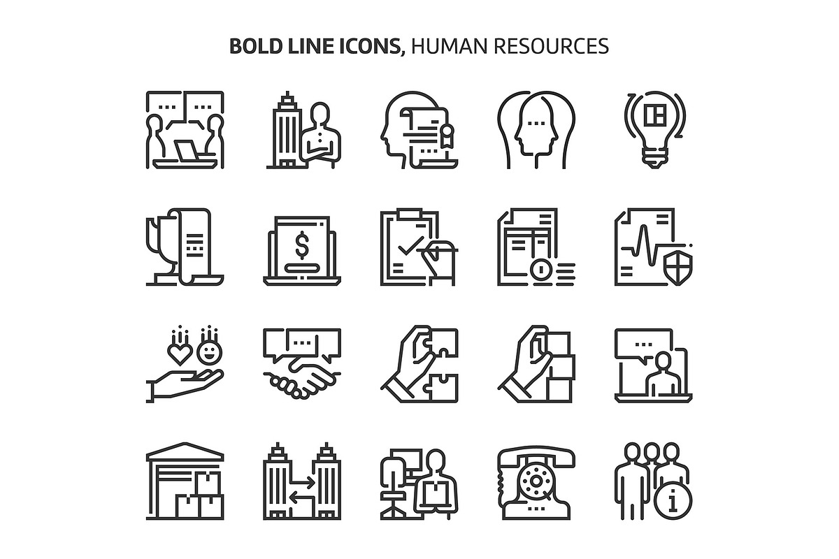 Bold Line Icons, an Outline Icon by Howcolour (Photo 92 of 151)