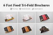 6 Fast Food Tri-fold Brochures, a Brochure Template by Creatricks (Thumbnail 1 of 13)