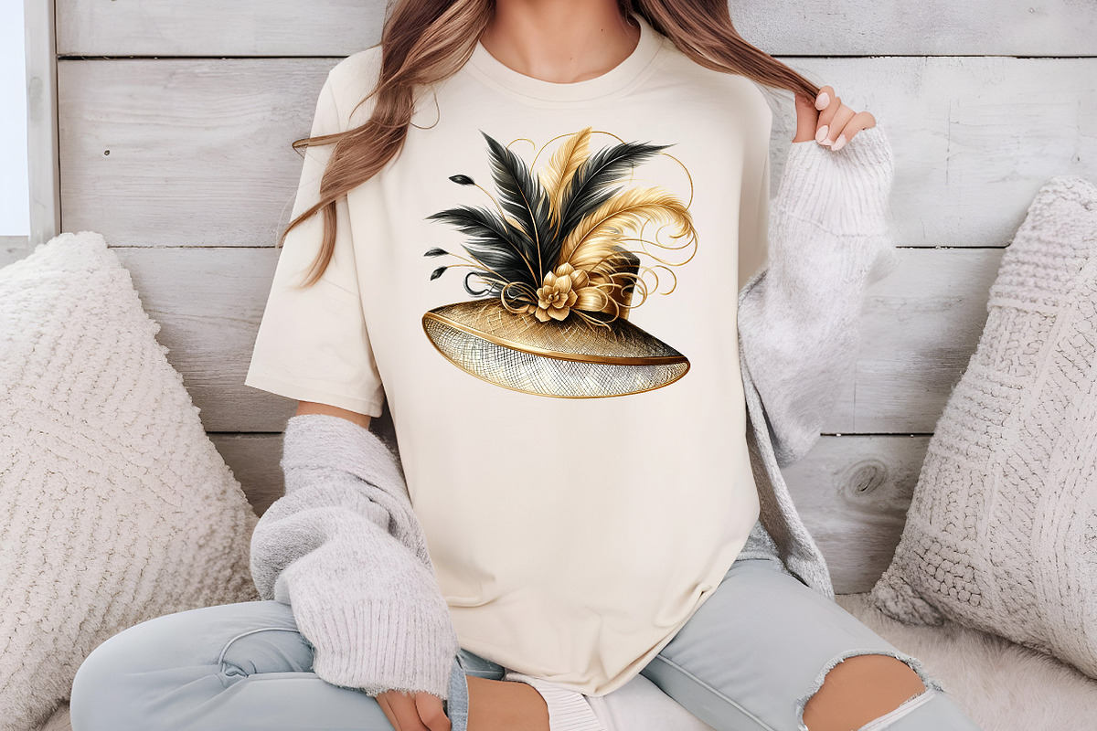 Black and Gold New Year Hat Clipart, an Illustration by DreamCafeArt (Photo 6 of 8)