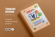 Typograph Birthday Invitation, an Invitation Template by Fannan Studio (Thumbnail 1 of 2)