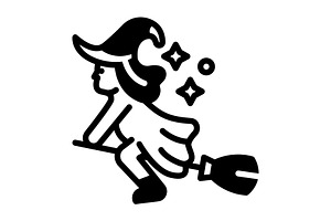 Witch hag solid icon, a Solid Icon by Creative priyanka