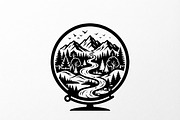 60 Eco Globe Landscape Silhouette, a Technology Illustration by Amazin_art (Thumbnail 41 of 44)