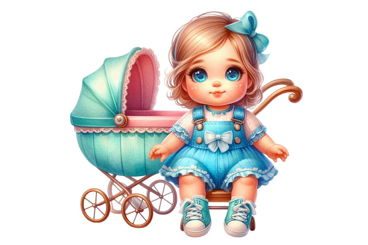 Summer Cute Baby Girl Clipart Bundle, a Graphic by CitraGraphics (Photo 2 of 4)
