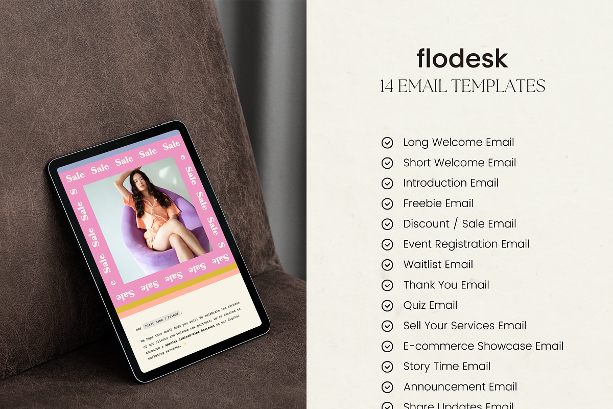 Flodesk Email Newsletter Templates, an Email Template by Branding Babe Co. (Photo 2 of 6)