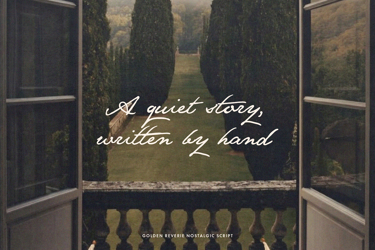 Golden Reverie - Nostalgic Script, a Handwritten Font by Davide Bassu (Photo 16 of 20)