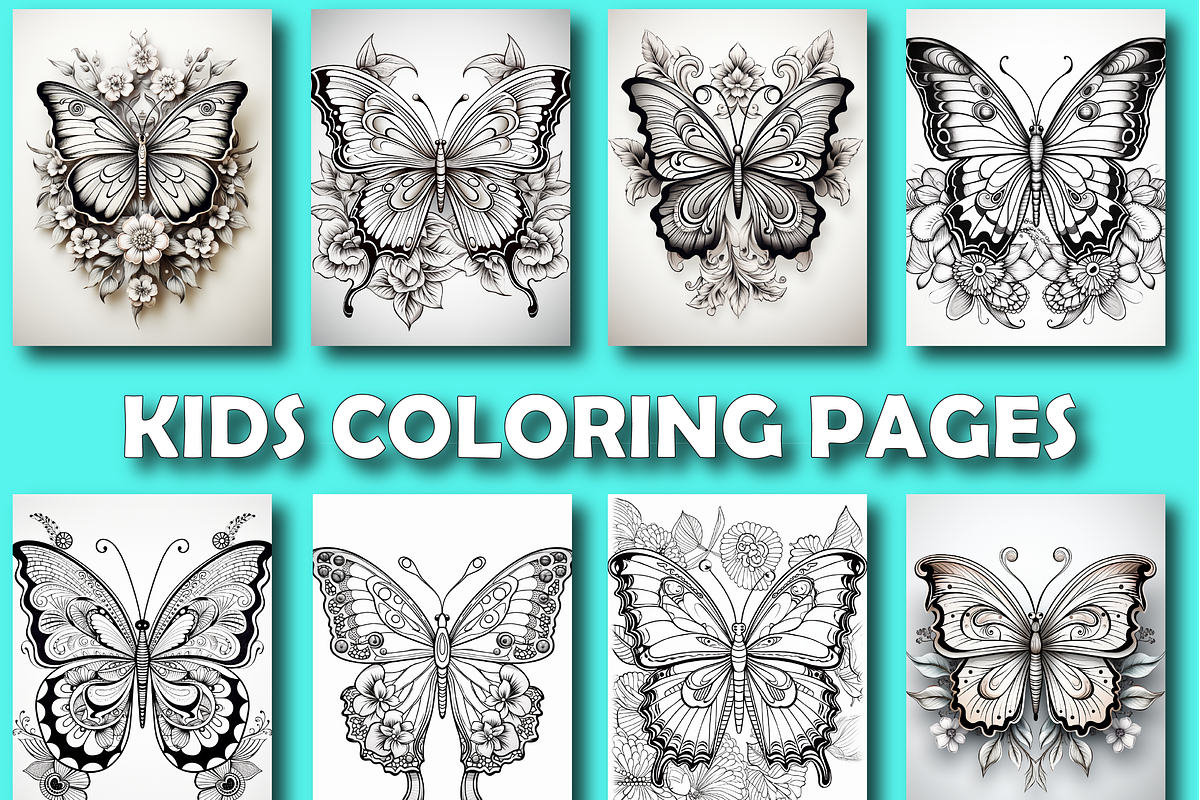 Butterfly Zentangle Coloring Book-V1, an Animal Illustration by Design Zone (Photo 5 of 7)