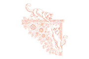 Cat Floral Laser Cut Wall Art, an Object Graphic by Rose Art (Thumbnail 3 of 3)