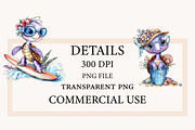 Whimsical summer turtle Clipart, a Seasonal Illustration by Designworld (Thumbnail 4 of 9)