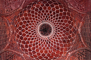 Detail of decorating the Taj Mahal, a Photo by saiko3p