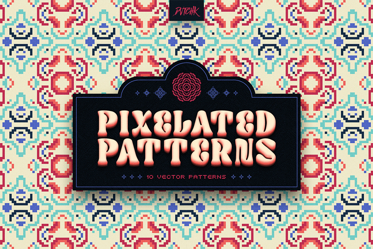 Pixel Mosaic Patterns | Vol. 13, a Pattern Graphic by dvtchk (Photo 3 of 10)