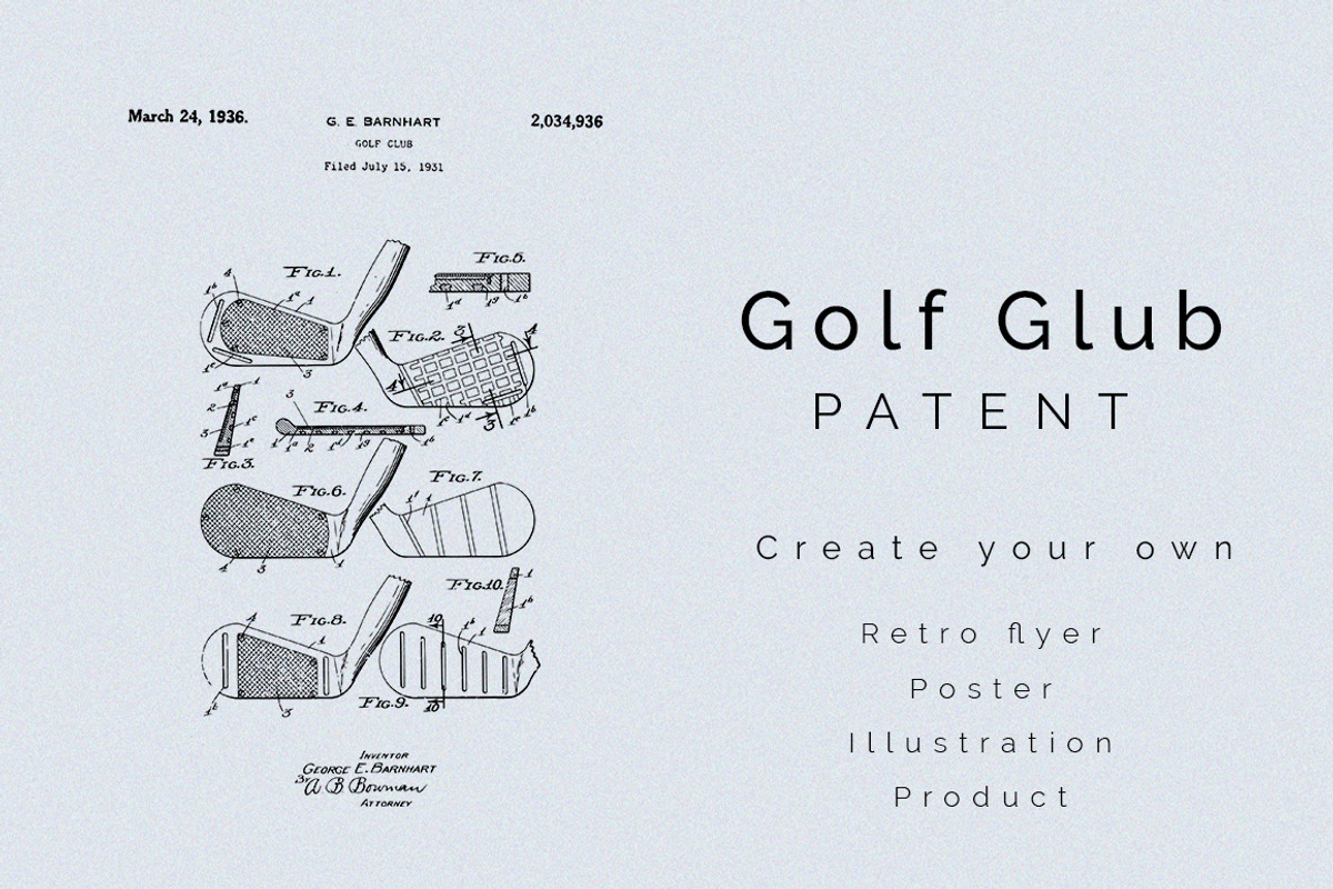 Golf Club Patent, an Illustration by Nordic Designs (Photo 1 of 3)