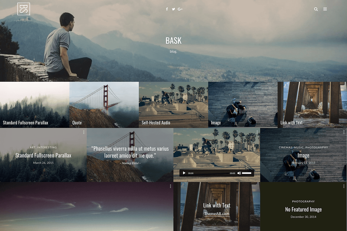 BASK – A Not Simple WordPress Blog, a WordPress Template by THEMEAB.com (Photo 2 of 5)