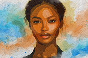 Watercolor Splash Photo Effect, a Brushes & More by studiogstock (Thumbnail 1 of 2)