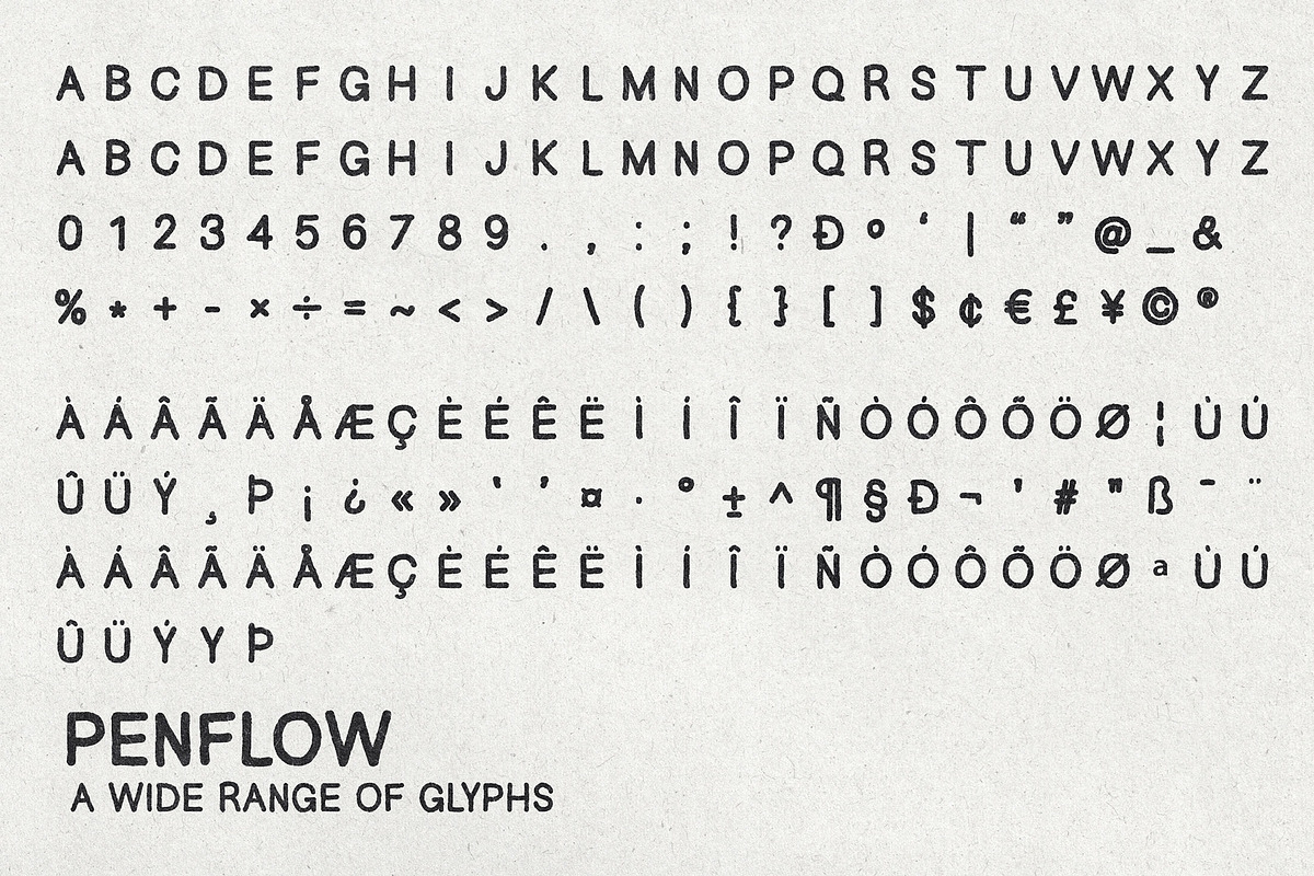 Pen Flow Typeface, a Handwritten Font by softulka (Photo 7 of 7)