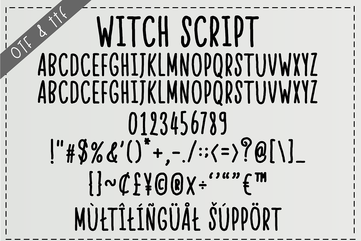 Witch Monogram Font, a Symbol Font by Nobu Collections (Photo 6 of 7)