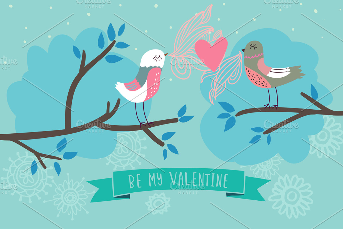 Romantic birds, a Decorative Illustration by totokumi (Photo 1 of 4)