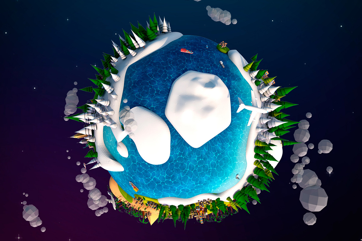 Cartoon Lowpoly Earth Planet 2 UVW, an Environmental 3D Model by Anton Moek (Photo 5 of 7)