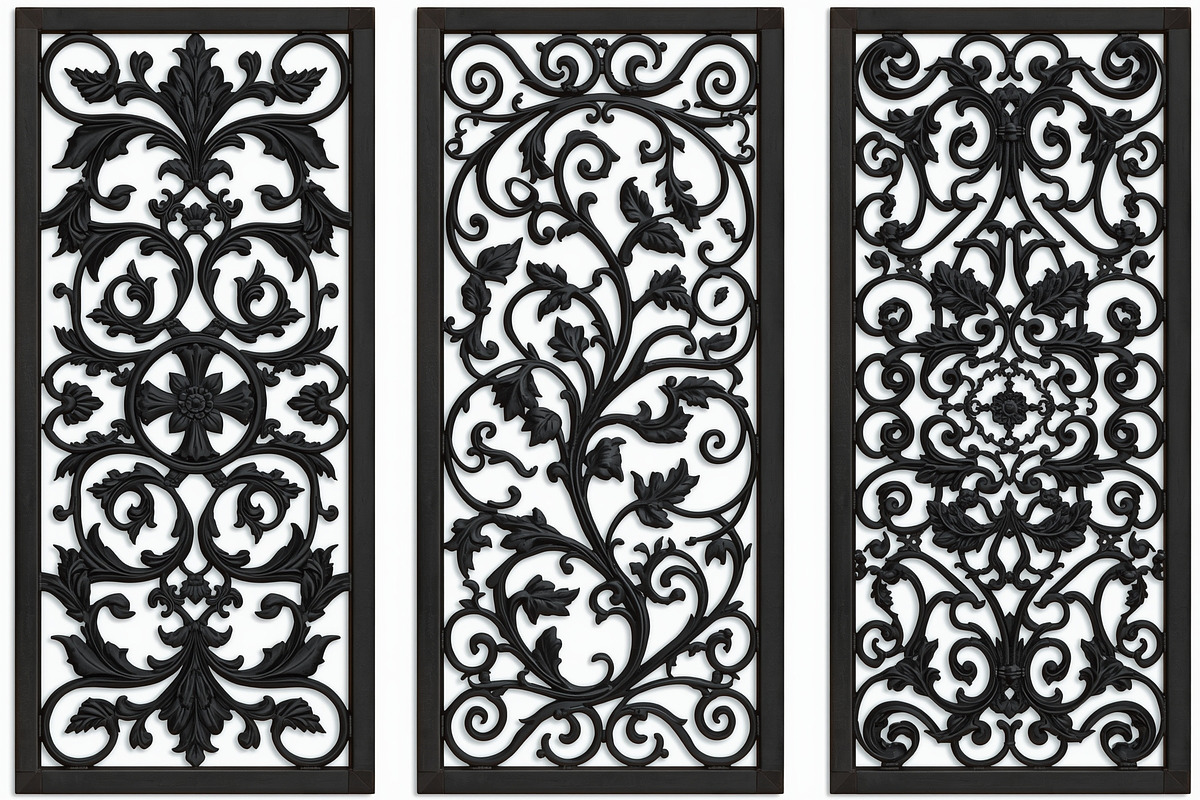 Floral Ornament Silhouette Panels, an Illustration by Designer_Momina (Photo 10 of 20)
