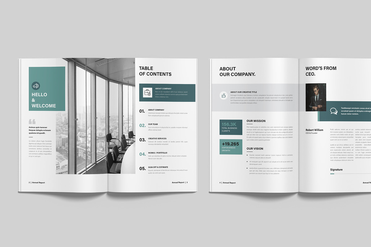 Annual Report Template, a Brochure Template by NorthPeak (Photo 3 of 9)