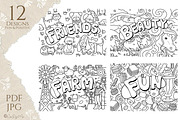 Postcards - 12 Colouring Pages, an Animal Illustration by Jen Digital Art (Thumbnail 4 of 5)