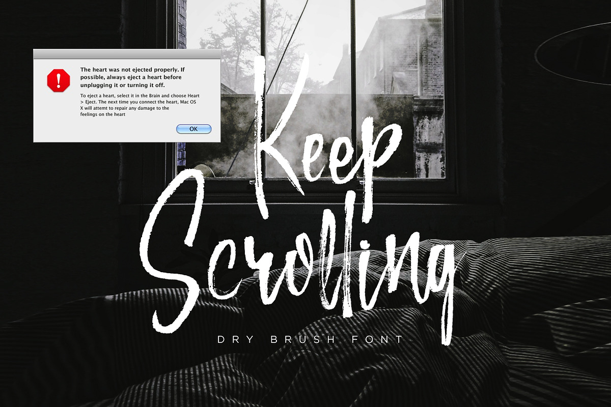 Keep Scrolling handwritten font