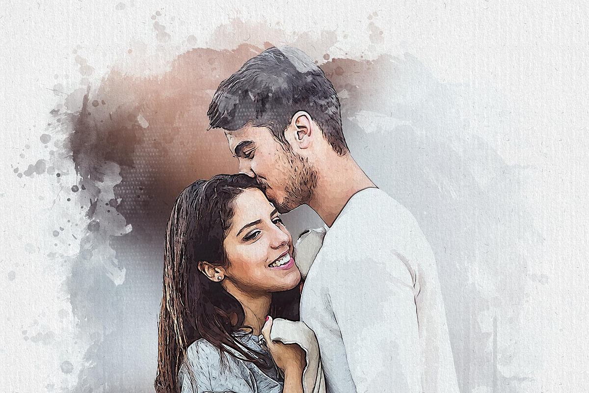Dreamy Couple Watercolors Effect, an Action Add-On by MRI STUDIO (Photo 17 of 21)