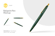Ballpoint Pen Mockup Set, a Pens & Pencil Mockup by Country4k (Thumbnail 1 of 4)