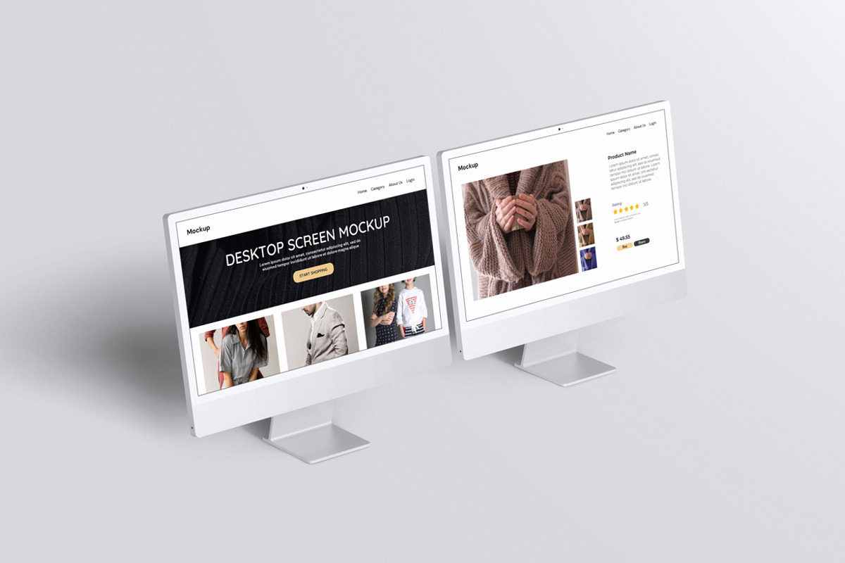 Desktop & Website Screen Mockup, a Mac Mockup by Mockup Supper