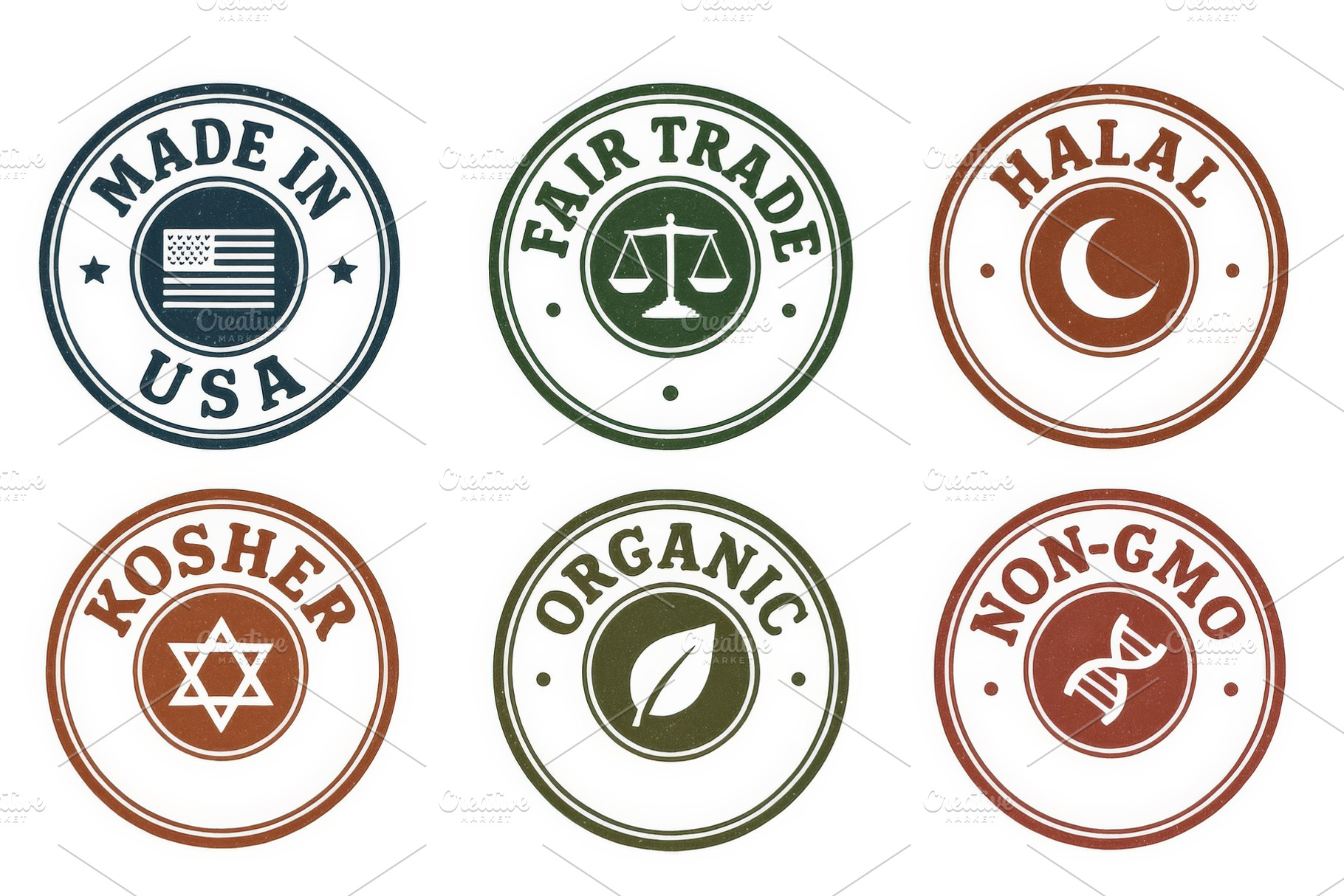 Food label sticker set showcasing va, a Photo by Dvoevnore photos