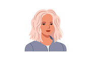 Modern woman portrait with blunt lob, a Person Illustration by Yayasya (Thumbnail 2 of 3)
