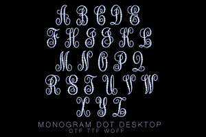 Dot Monogram Vine Interlocking Font