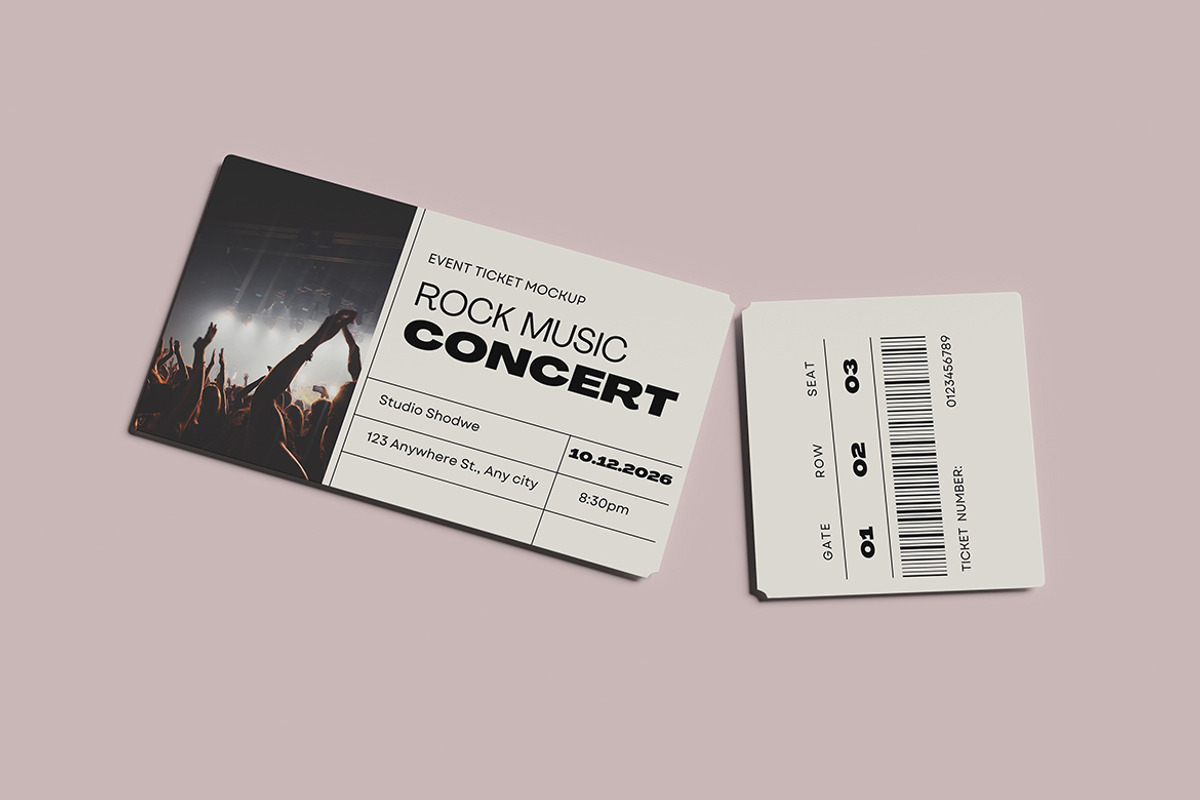 Cinema Ticket Mockup, a Product Mockup by bimockup (Photo 4 of 6)