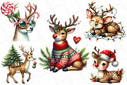 Cute Christmas Reindeer Clipart, an Illustration by DreamPrint404 (Thumbnail 5 of 5)