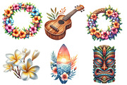 Watercolor Hawaii Clipart Bundle, an Illustration by SinaCreation (Thumbnail 4 of 5)