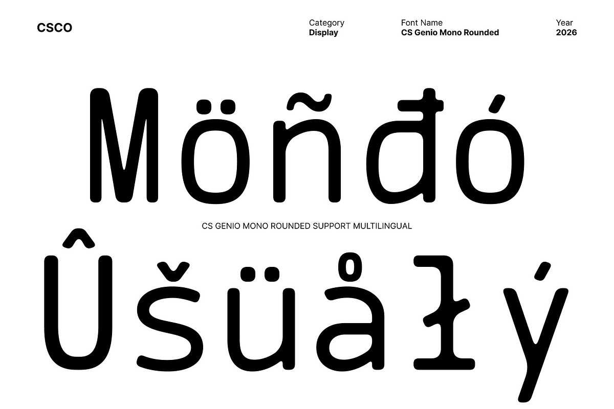 CS Genio Mono Rounded, a Sans Serif Font by Craft Supply Co. (Photo 5 of 8)