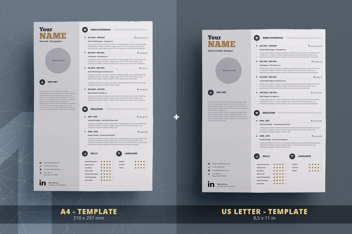 Clean Resume/Cv Template Volume 1, a Resume Template by TheResumeCreator (Photo 4 of 6)