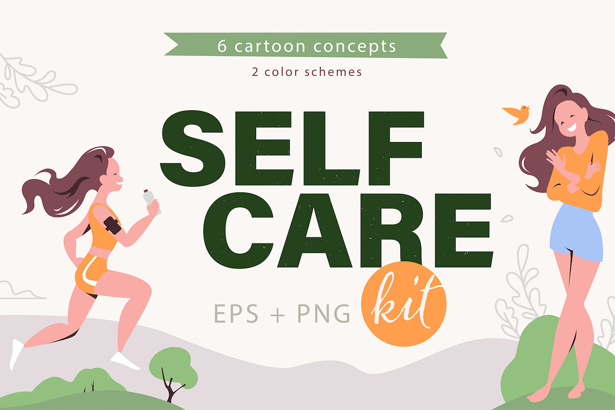 Self care illustrations kit, an Object Graphic by Funnystore (Photo 1 of 6)