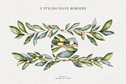 Watercolor Olive Branches & Wreaths, a Decorative Illustration by Pigment Café (Thumbnail 4 of 8)