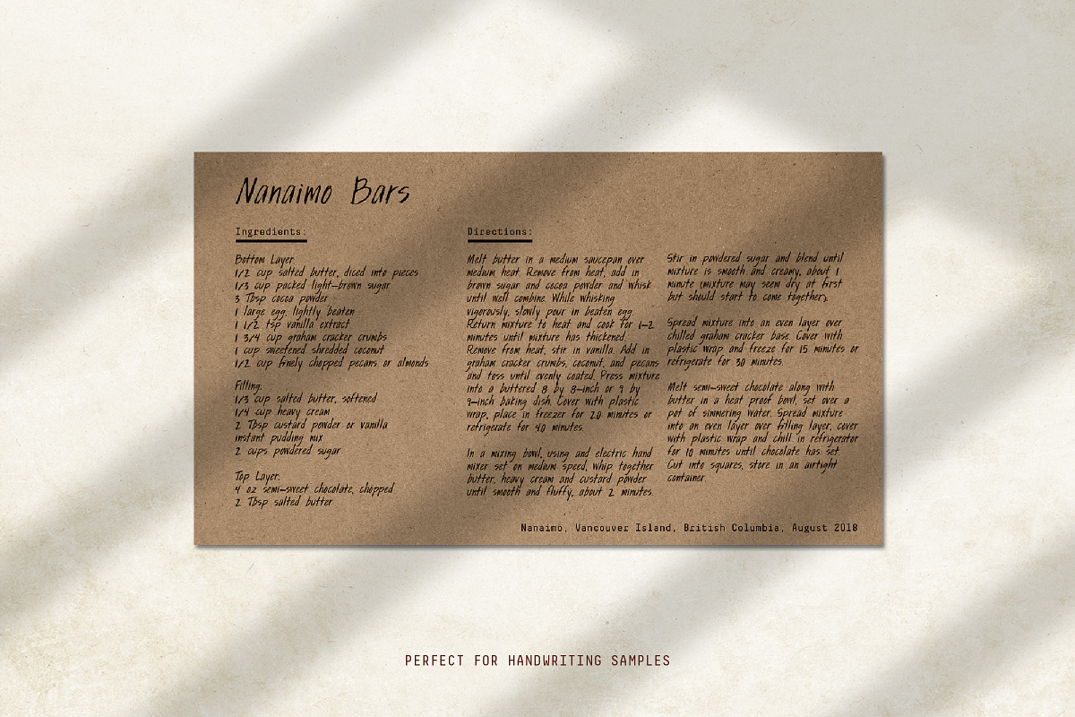 Nanaimo - Textured Handwritten Font preview 4