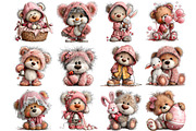 Whimsical Easter Teddy Bear Clipart, an Illustration by DreamArtGraphic (Thumbnail 3 of 5)