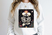 Skeleton Lovers Tarot Aesthetic PNG, an Illustration by SinaCreation (Thumbnail 3 of 5)